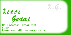 kitti gedai business card